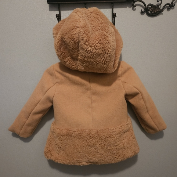 Tahari Baby Girl Tan Pea Coat - 12 Months - Picture 2 of 6